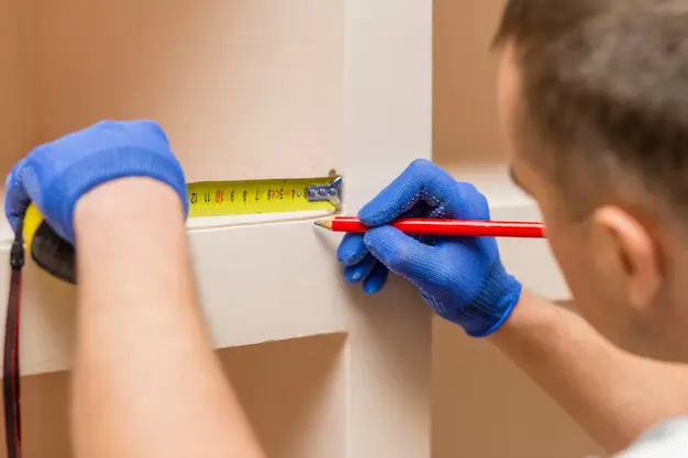 Corner wardrobe unit assembly maximizing bedroom space