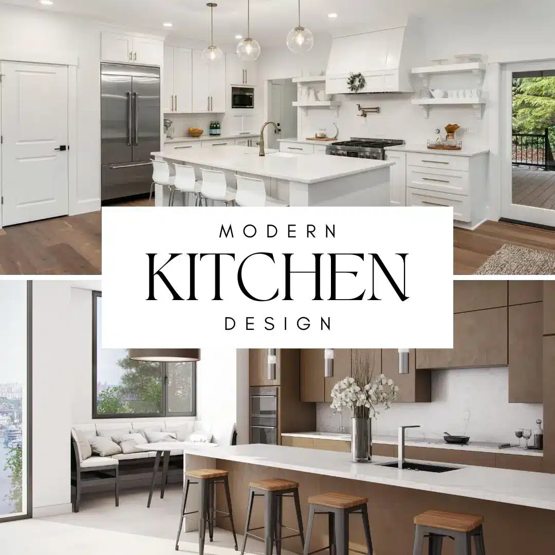 Contemporary kitchen design with custom cabinetry and island bench in Melbourne