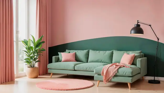 Modern Melbourne living room painted in trending earthy neutral colours